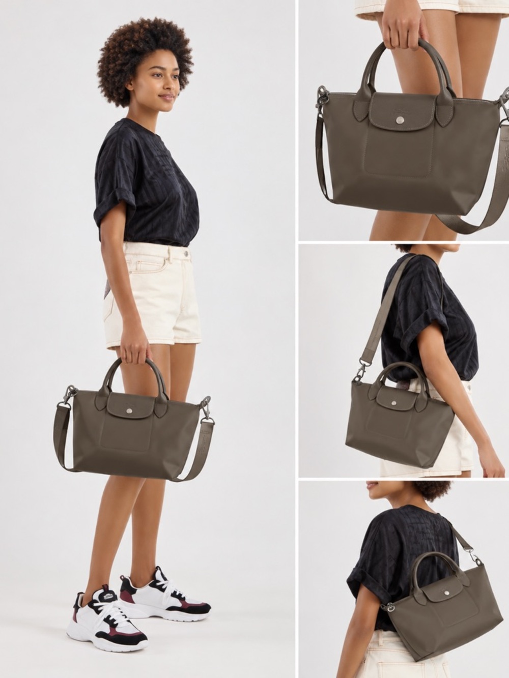 Longchamp Le Pliage Neo Medium Dark Taupe Bag